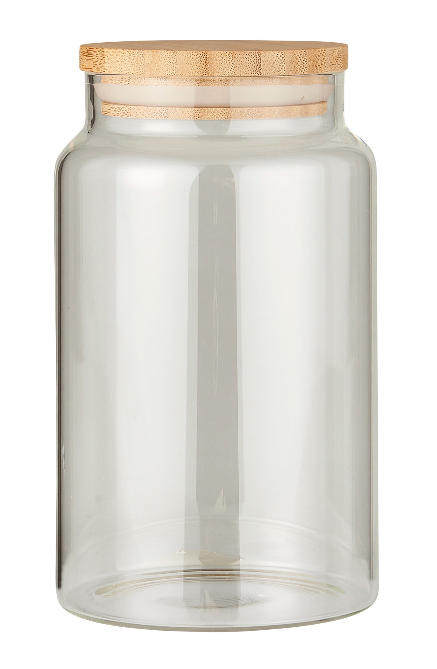 Glaskrug mit Bambusdeckel