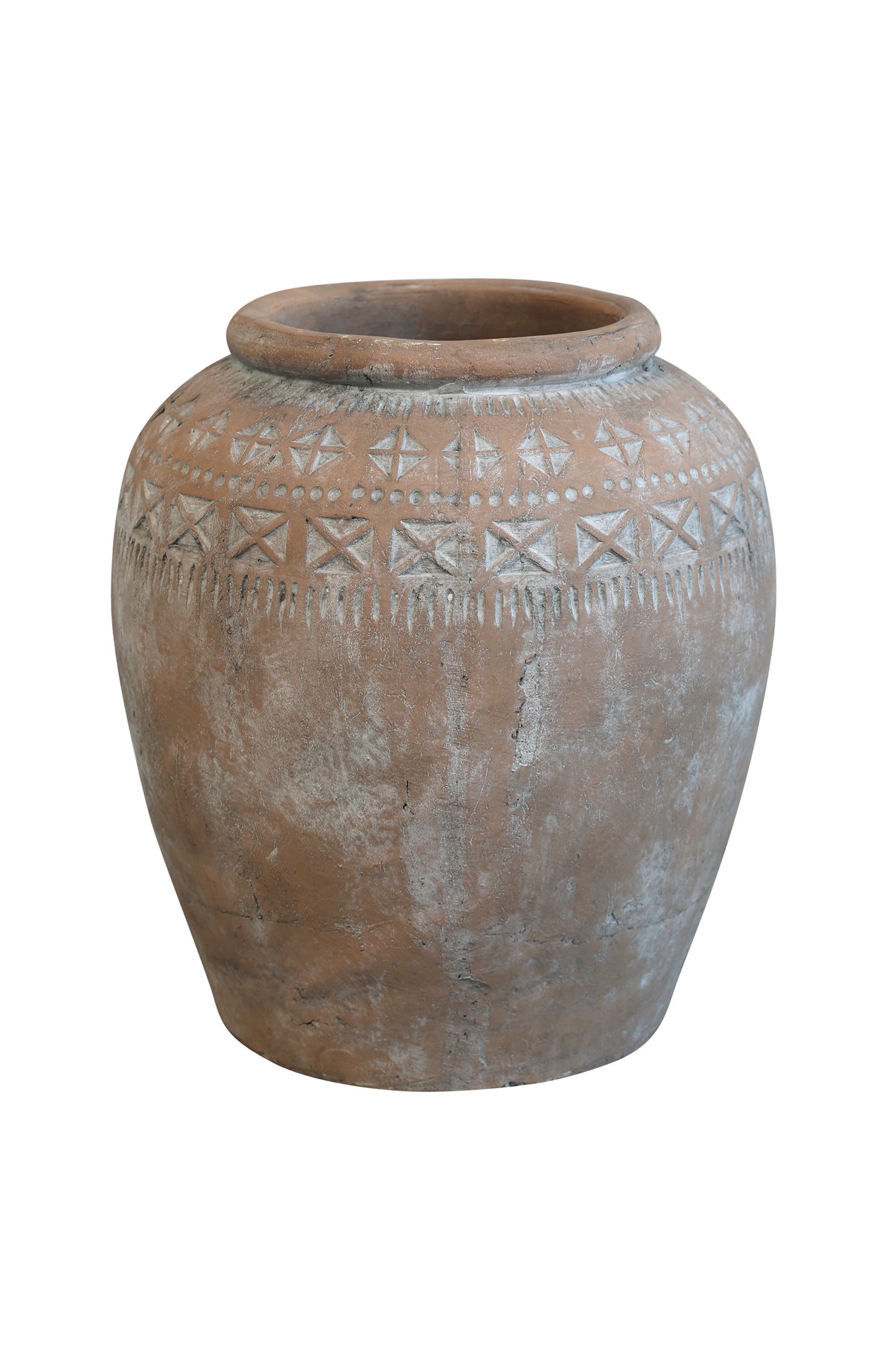 Terracotta Topf mit Muster