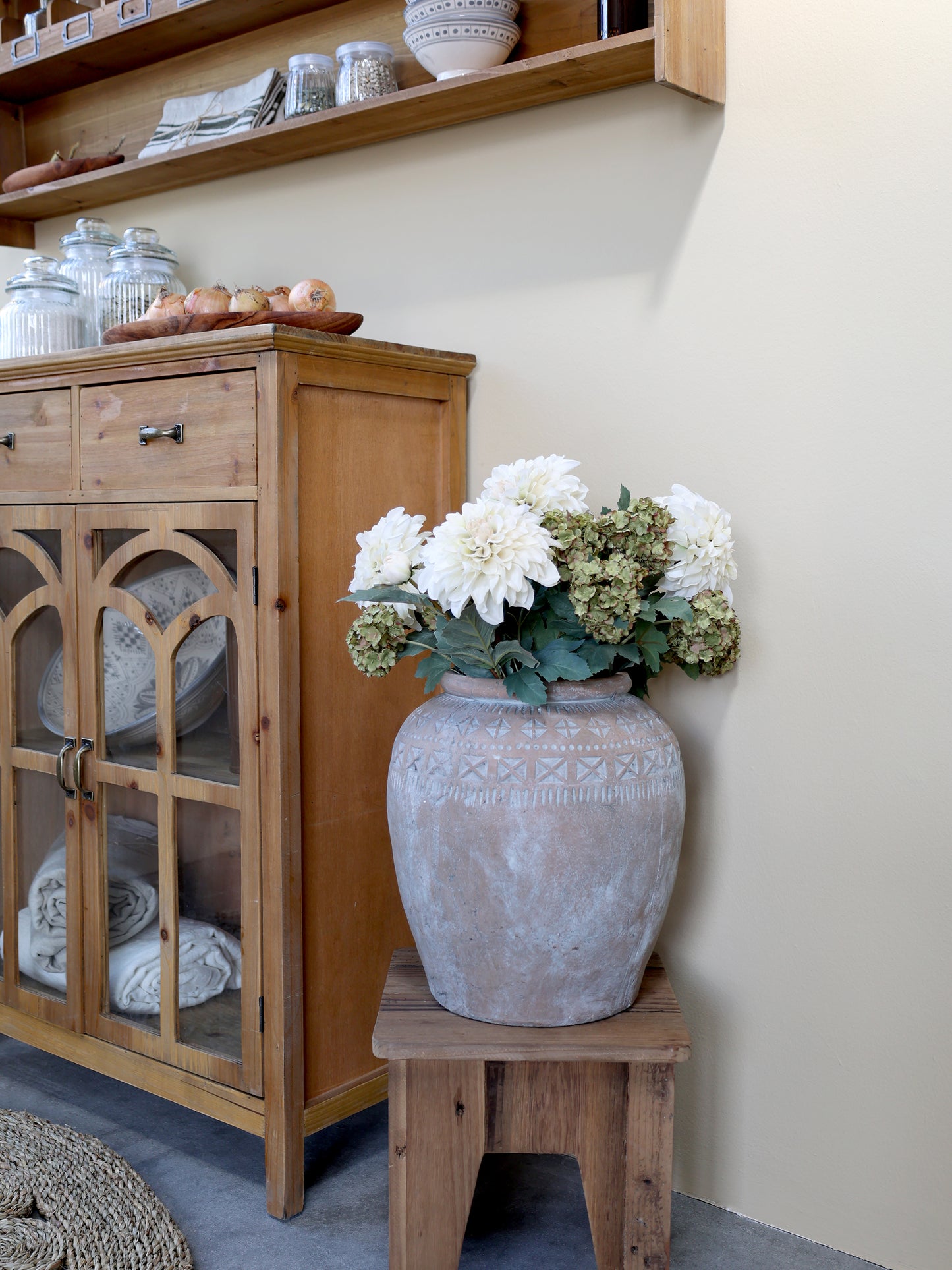 Terracotta Topf mit Muster