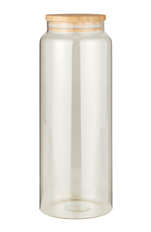 Glaskrug mit Bambusdeckel