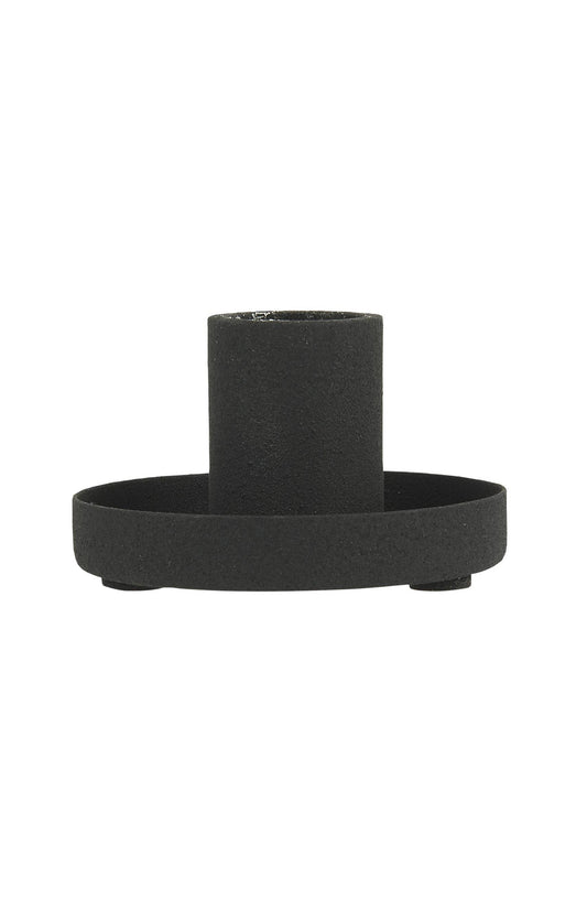 Kerzenhalter für Stabkerze schwarz