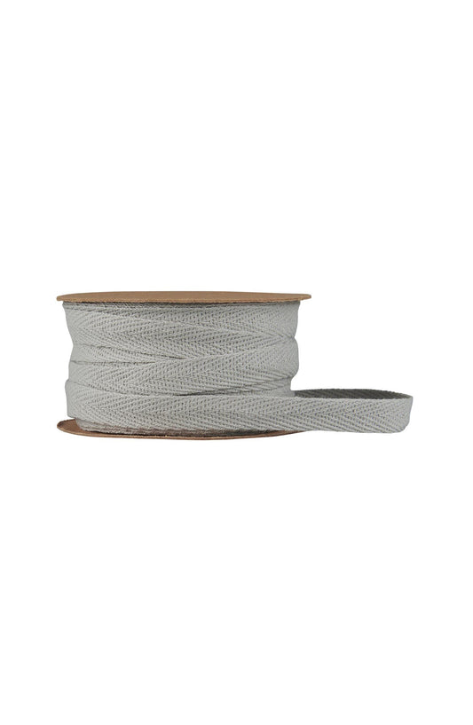 Baumwollband auf Spule 5 m ash grey