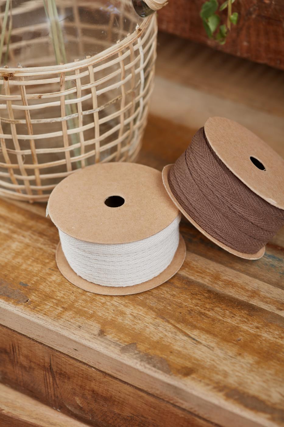 Baumwollband auf Spule 5 m ash kit